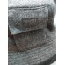 Liz Claiborne s Dark Gray Wool Blend Bucket Hat Pocket  Leather trim  eb-42248829